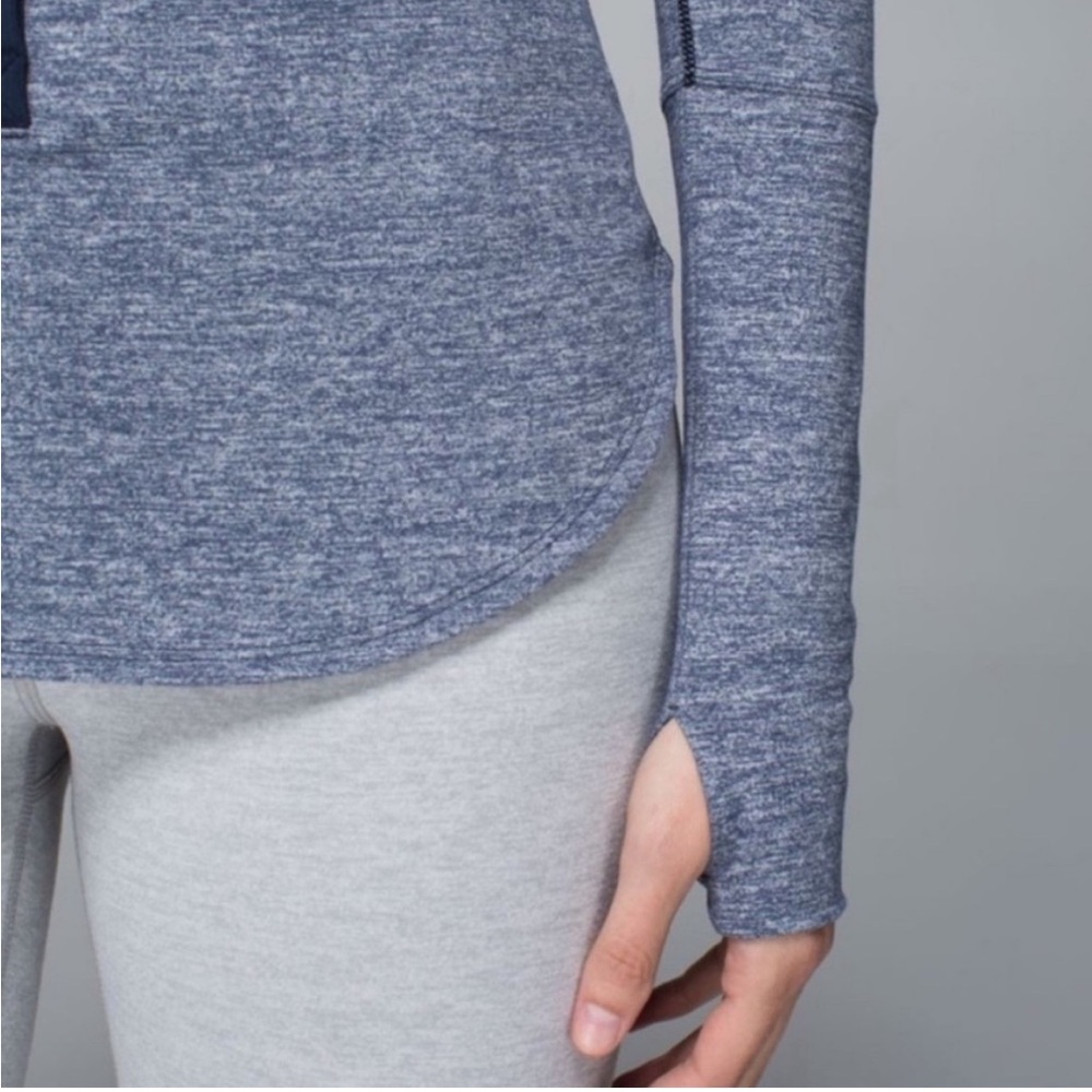 Lululemon Awesoma Henley Long Sleeve In Heathered Inkwell - Picture 13 of 13